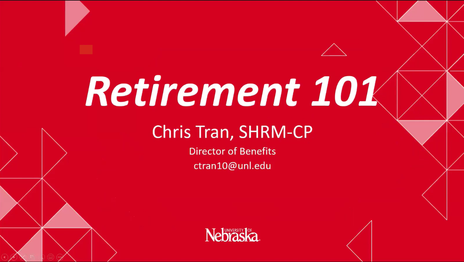 Retiring From the University of Nebraska