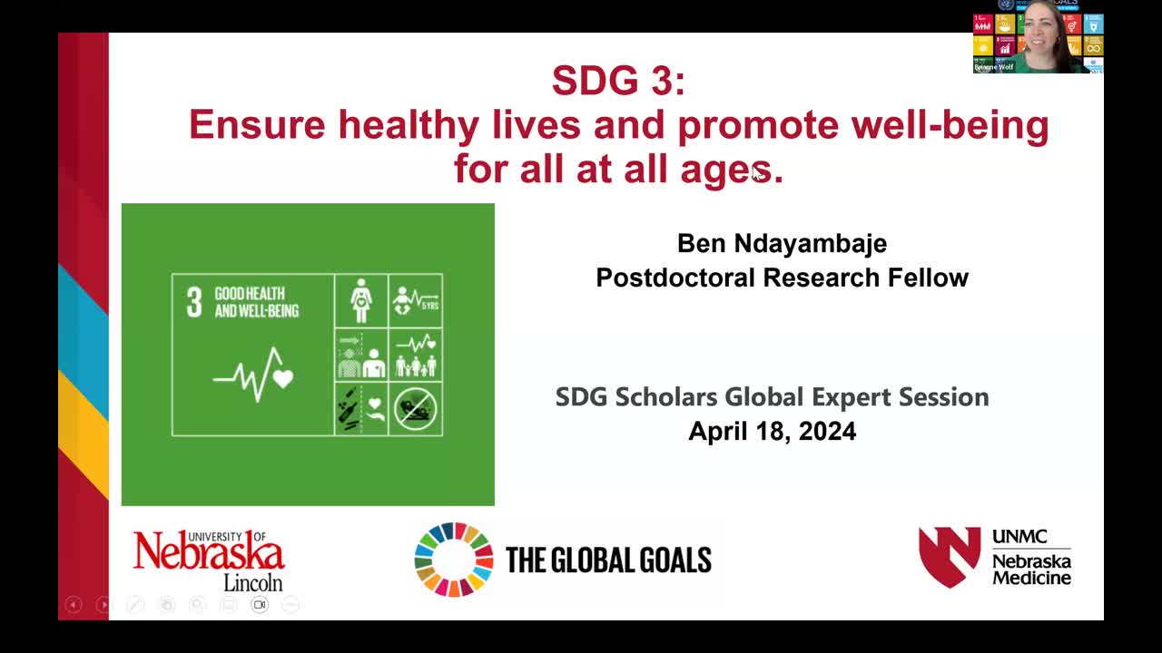 SDG #3 Global Expert Ben Ndayambaje