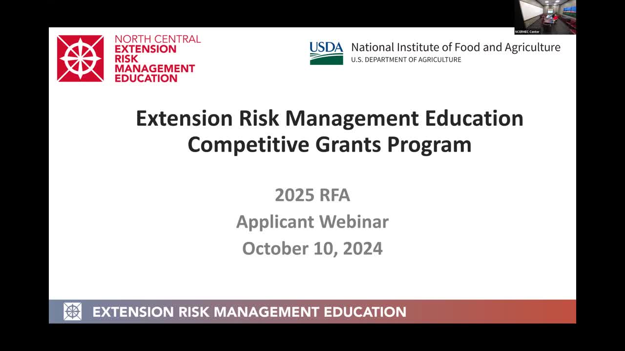 2025 RFA Applicant Webinar