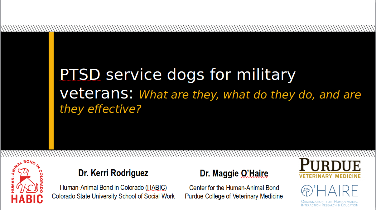 PTSD service dogs for military veterans: Current knowledge and future directions