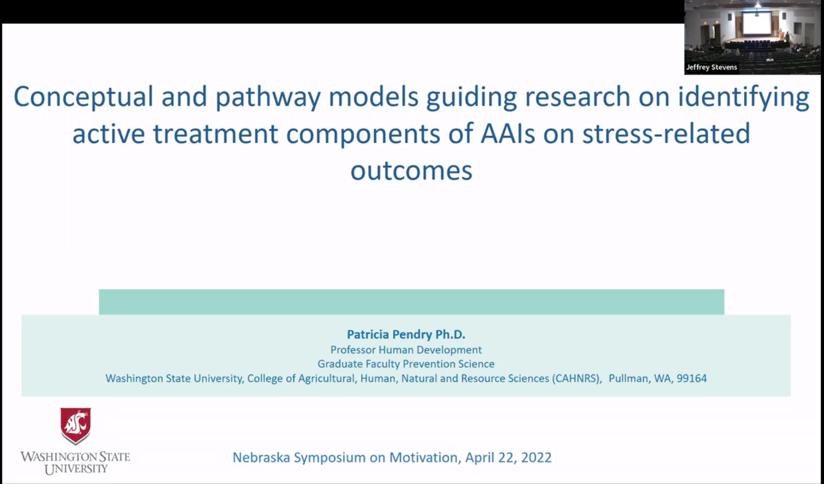 Conceptual and pathway models guiding research on identifying active treatment components of AAIs on stress-related outcomes