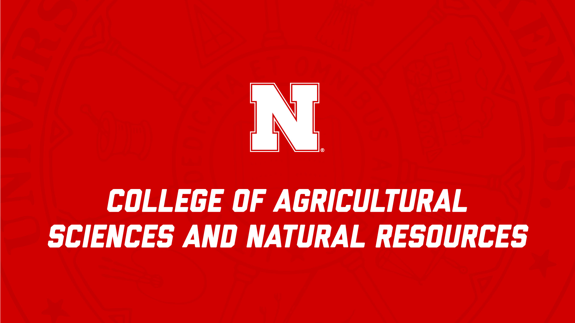 College of Agricultural Sciences and Natural Resources NSE Presentation