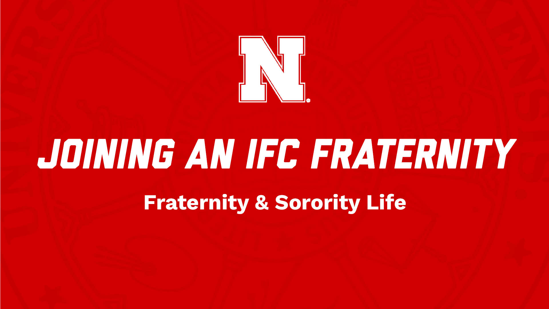 Joining an IFC Fraternity NSE Presentation