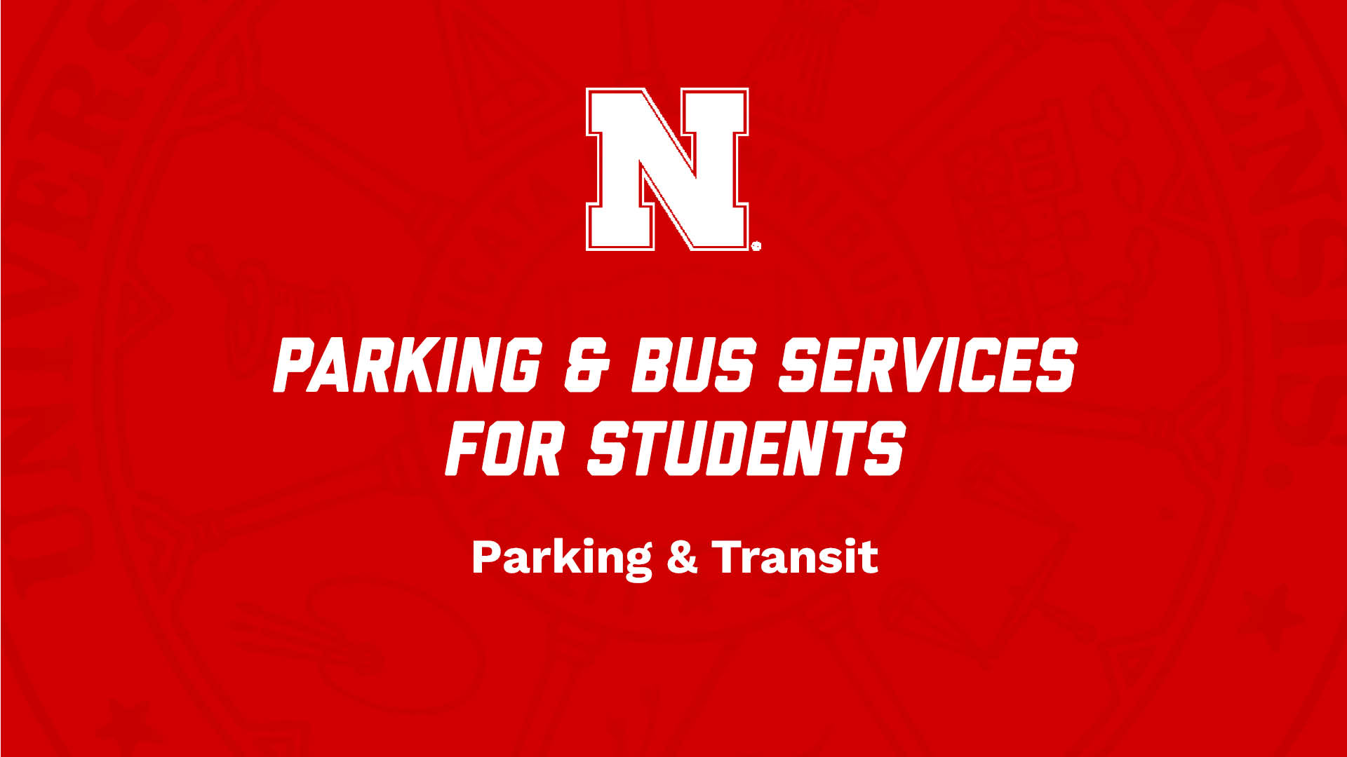 Parking and Bus Services for Students NSE Presentation