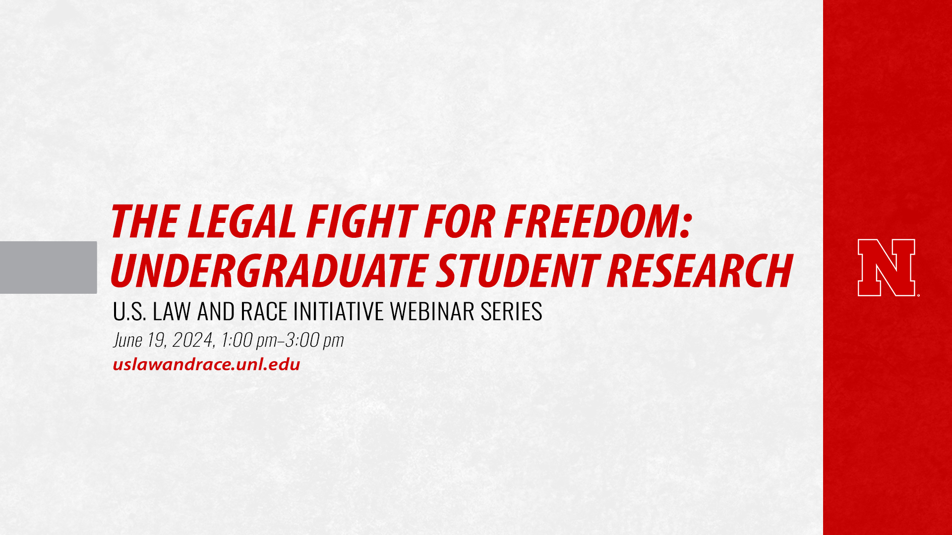 The Legal Fight for Freedom: Undergraduate Student Research