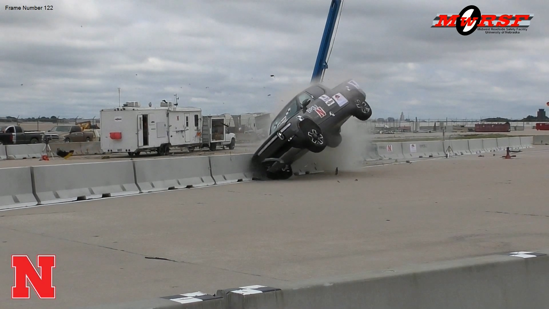 Midwest Roadside Safety Crash Test (7/1/24)