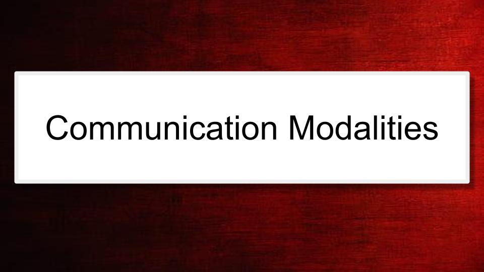 Module:  Communication Across the Day for Complex Learners Using AAC - Micro lesson:  Communication Modalities