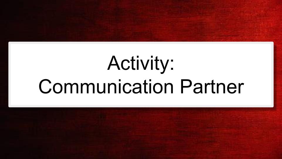 Module: Communication Across the Day for Complex Learners Using AAC -  Activity: Communication Partner