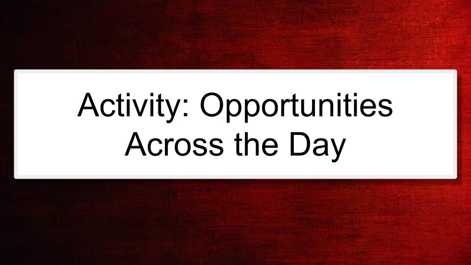 Module: Communication Across the Day for Complex Learners Using AAC - Activity: Opportunities Across the Day