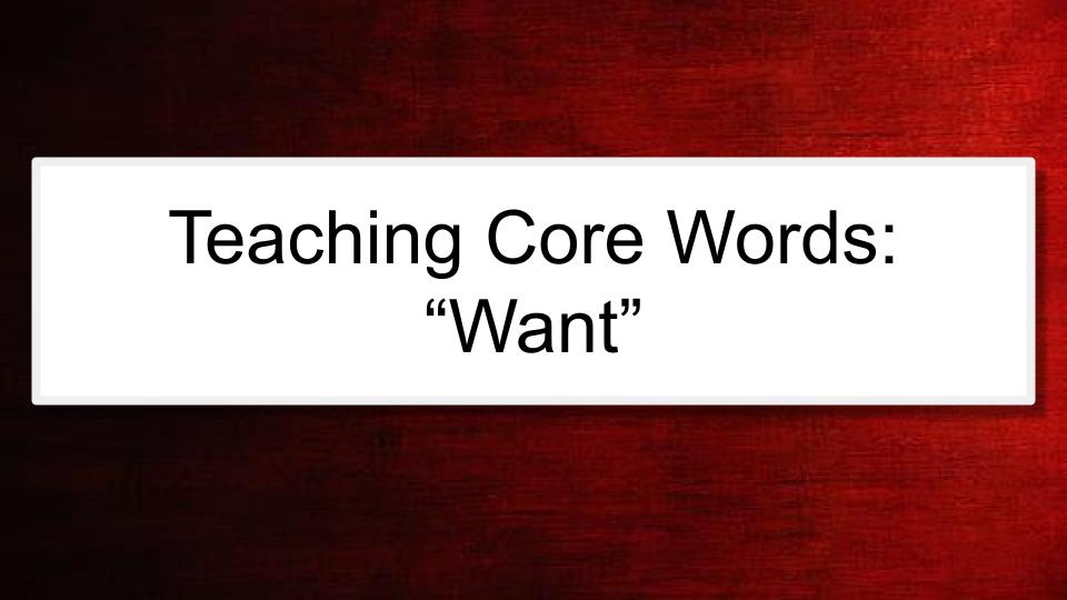 Communication Across the Day for Complex Learners using AAC  -  Micro Lesson: Teaching Core Words: "Want"