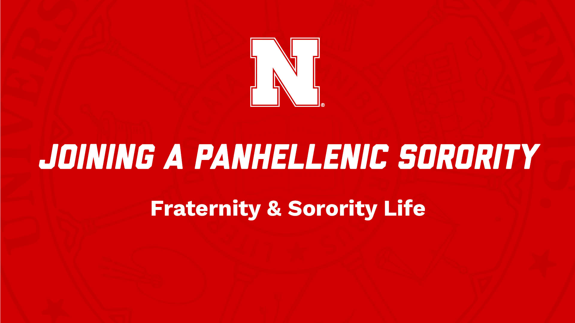 Joining a Panhellenic Sorority 