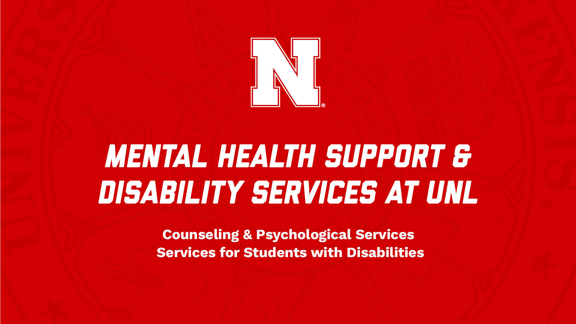 Mental Health Support and Disability Services NSE Presentation