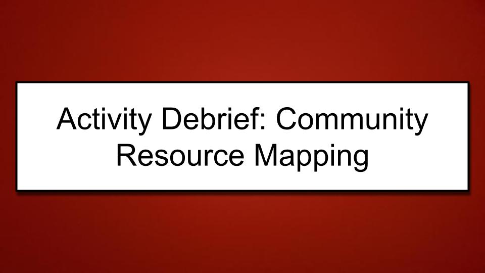 Module: Unlocking Potential:  Facilitating the Transition Process for Students with Autism - Activity Debrief: Community Resource Mapping (3 minutes)