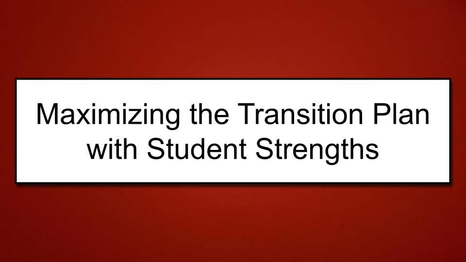 Module: Unlocking Potential:  Facilitating the Transition Process for Students with Autism - Micro Lesson: Maximizing the Transition Plan with Student Strengths (10 minutes)