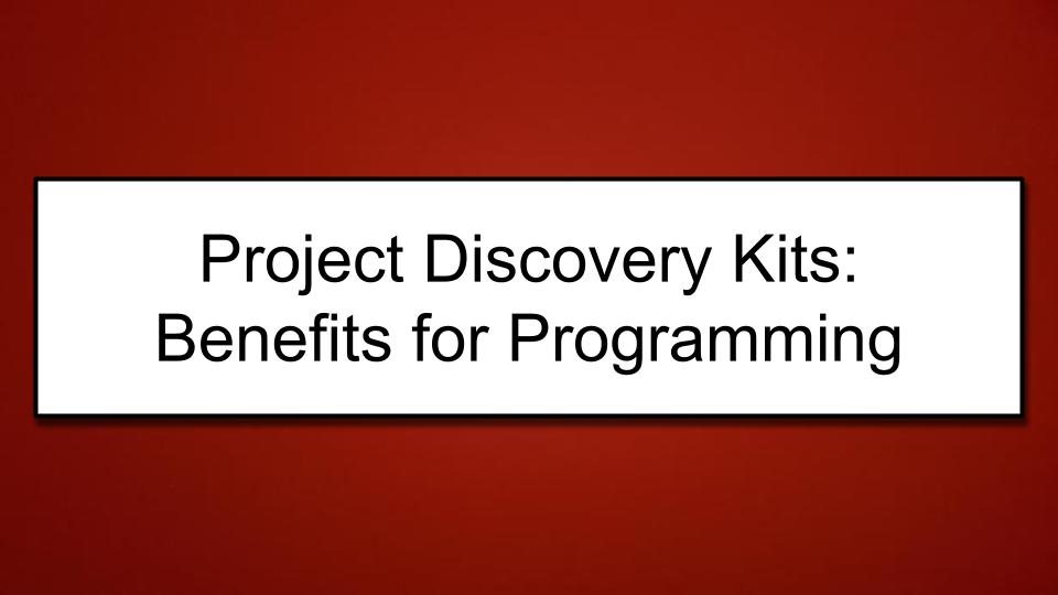 Module: Unlocking Potential:  Facilitating the Transition Process for Students with Autism - Micro Lesson: Project Discovery Kits: Benefits for Programming (17 minutes)