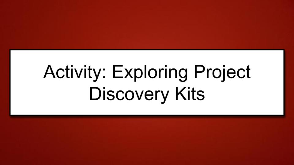 Module: Unlocking Potential:  Facilitating the Transition Process for Students with Autism - Activity: Exploring Project Discovery Kits (5 minutes)