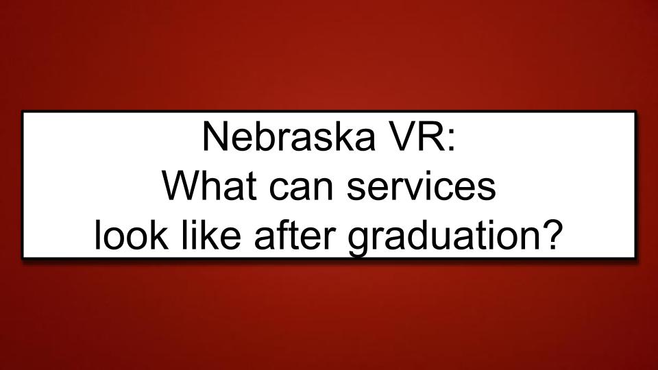 Module: Unlocking Potential:  Facilitating the Transition Process for Students with Autism - Micro Lesson: Nebraska VR: What can services look like after graduation? (3 minutes)