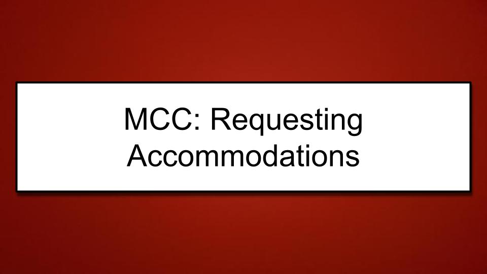 Module: Unlocking Potential:  Facilitating the Transition Process for Students with Autism - Micro Lesson: MCC: Requesting Accommodations (12 minutes)