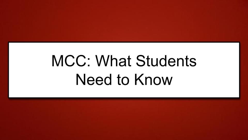 Module: Unlocking Potential:  Facilitating the Transition Process for Students with Autism - Micro Lesson: MCC: What Students Need to Know (4 minutes)