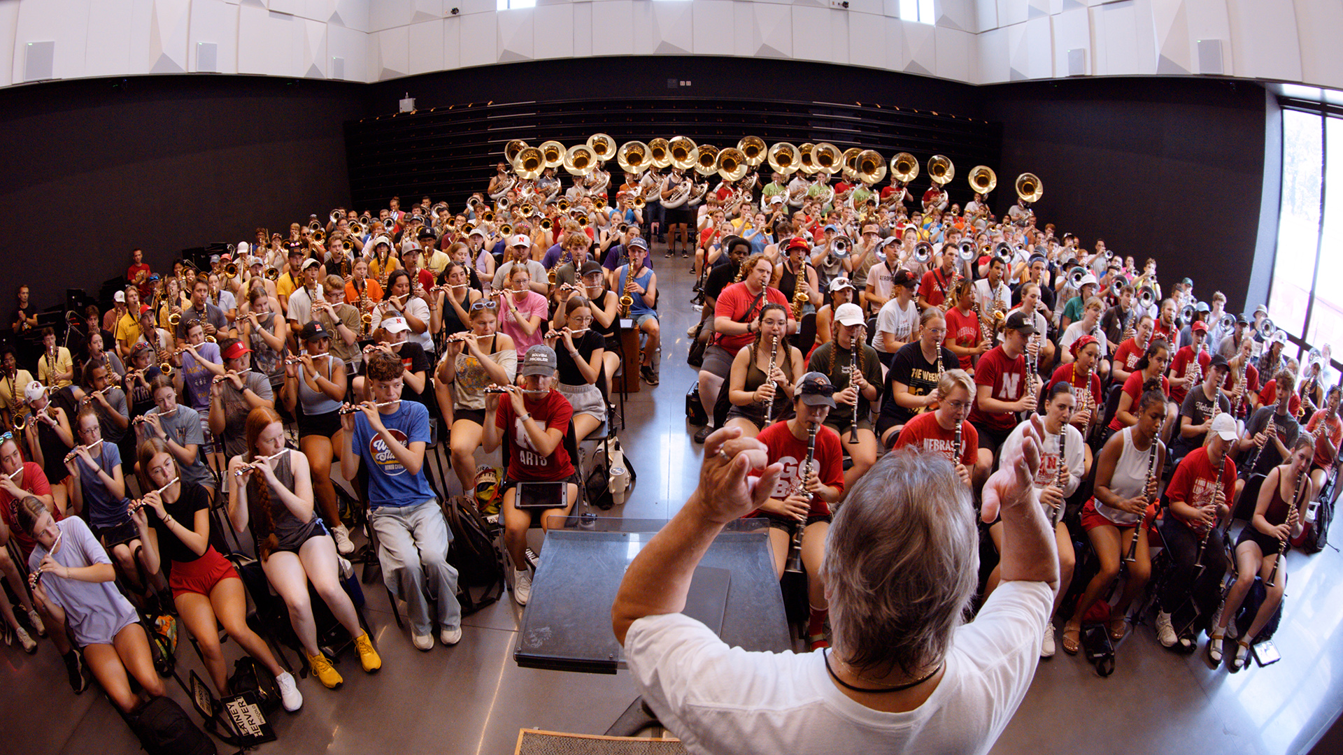 Cornhusker Marching Band Rehearses 'Dear Old Nebraska U (There is No Place Like Nebraska)'