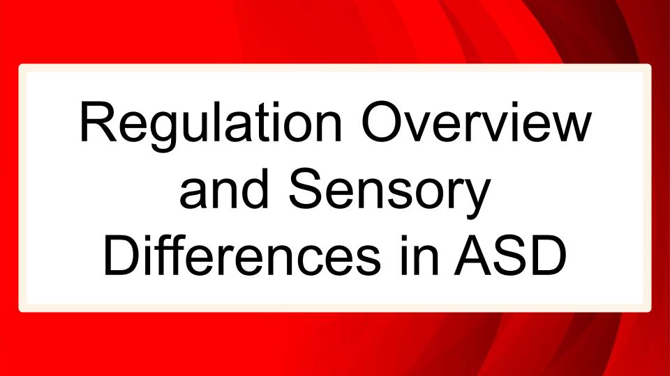 Module: Sensory, Emotional and Behavioral Regulation for Middle and High School Students - Micro Lesson: Regulation Overview and Sensory Differences in ASD (5 min)