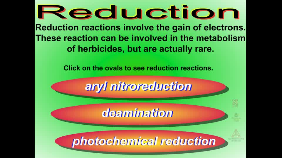 Herbicide Metabolism - Reduction