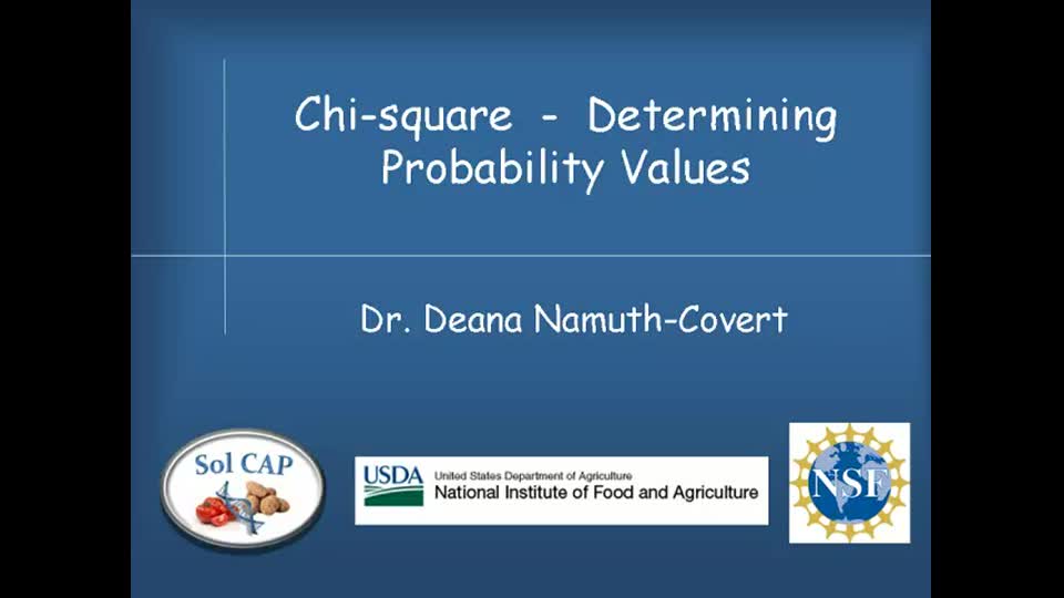 Chi-square - Determining Probability Values