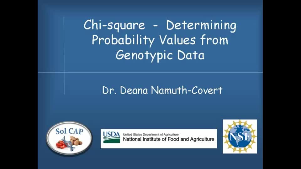 Chi-square - Determining Probability Values from Genotypic Data