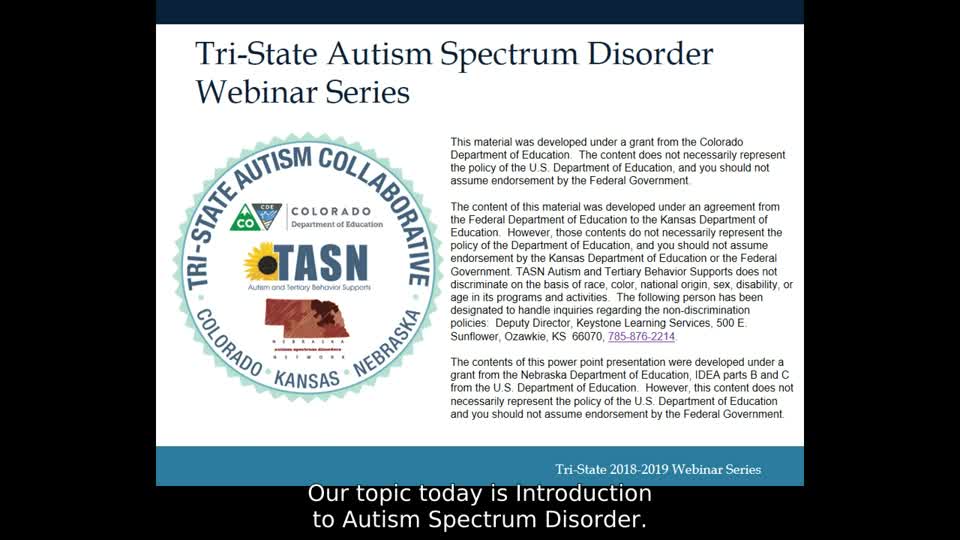 Introduction to Autism Spectrum Disorder
