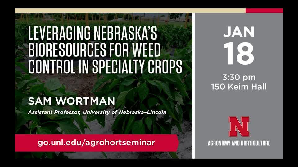 Leveraging Nebraska’s Bioresources for Weed Control in Specialty Crops