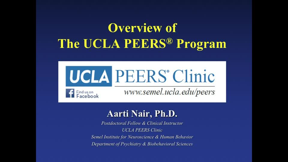 Overview of the UCLA Peers Program