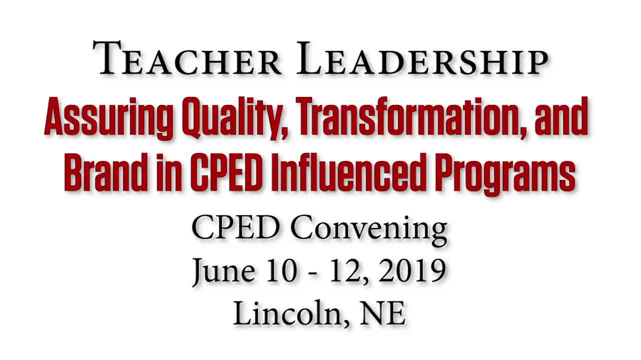 CPED Convening: June 10 - 12, 2019
