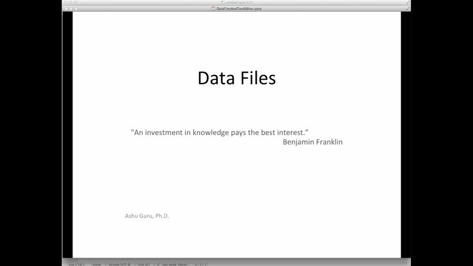 Data files - R