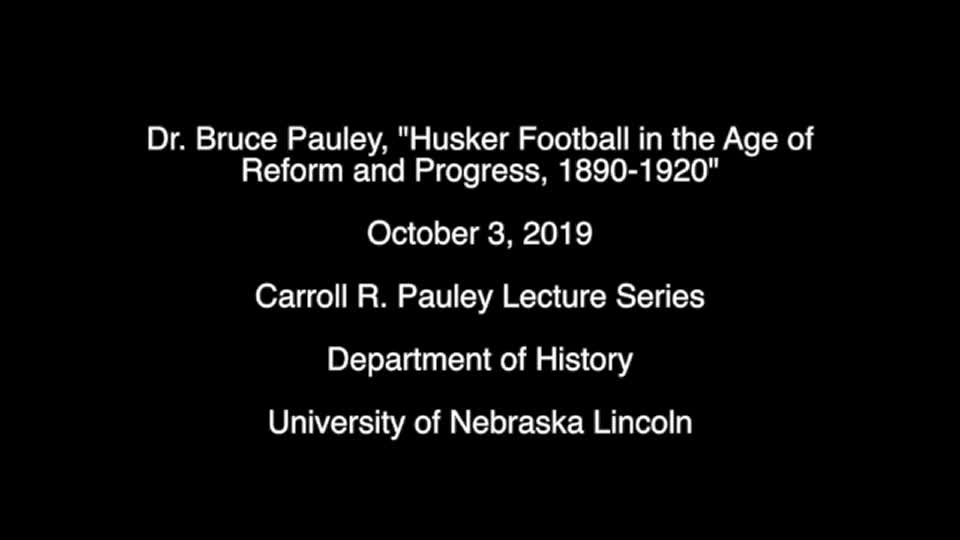 2019 Pauley Lecture