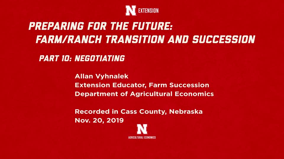 Farm Succession Workshop - 10/12: Negotiating