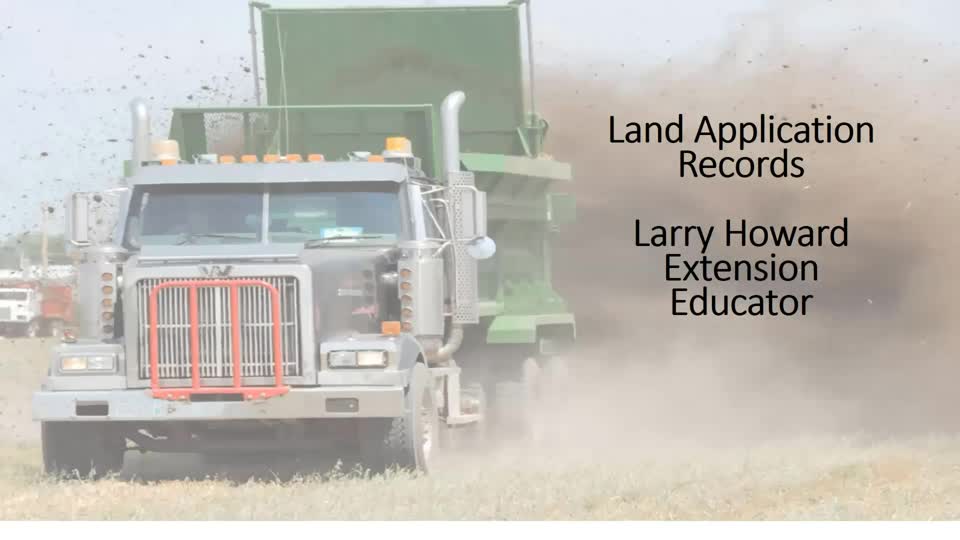 Manure Record Keeping Introduction 2020