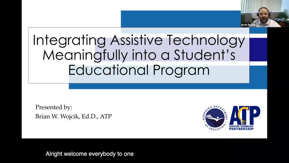 Integrating Assistive Technology into a Student's Educational Program