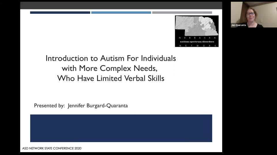 Intro to ASD for Individuals with More Complex Needs
