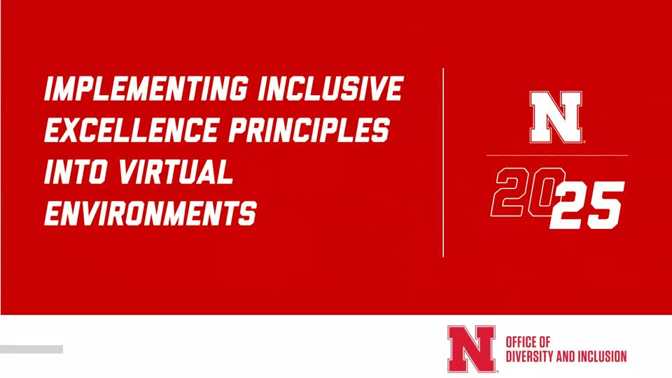 Webinar: Implementing Inclusive Excellence Principles into Virtual Learning Environments