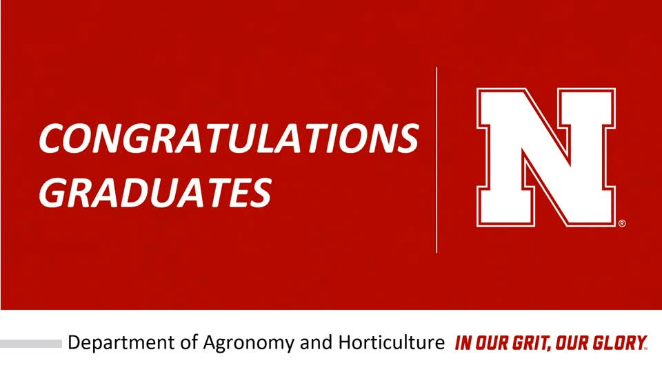 Agronomy and Horticulture Salute to Graduates