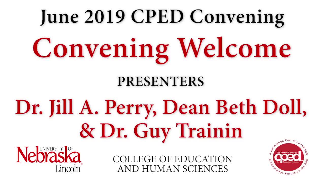 CPED Convening Welcome