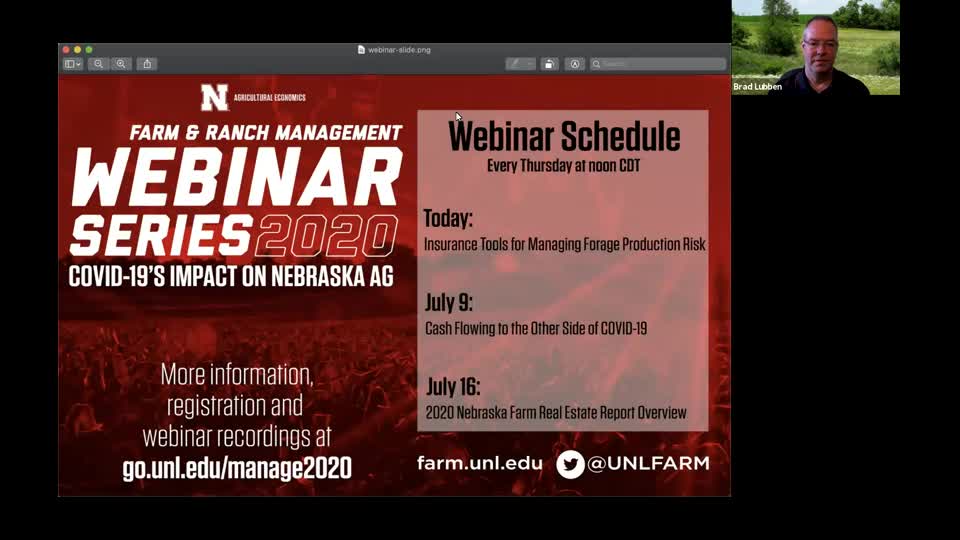 Webinar: Insurance Tools for Managing Forage Production Risk (July 2, 2020)