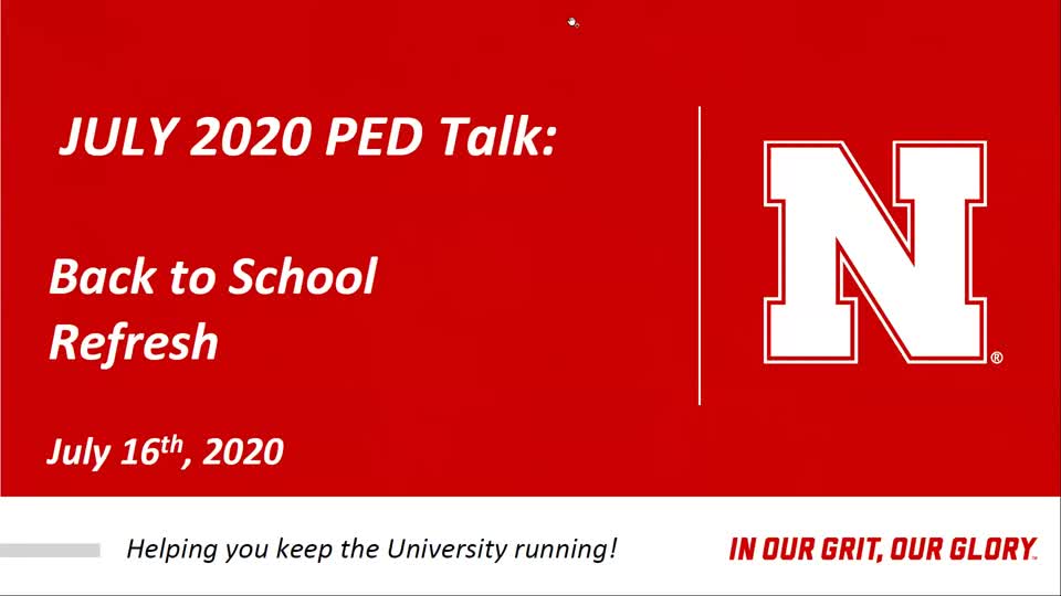 PED Talks July 2020