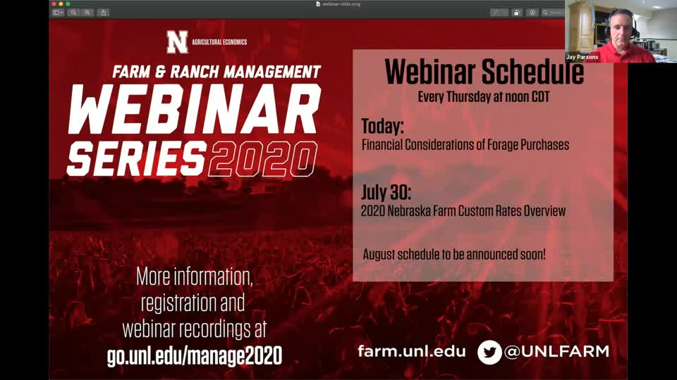 Webinar: Financial Considerations of Forage Purchases (July 23, 2020)