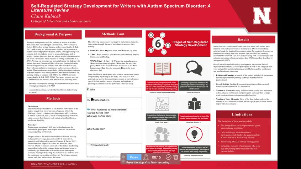 Self-Regulated Strategy Development for Writers with Autism Spectrum Disorder: A Literature Review