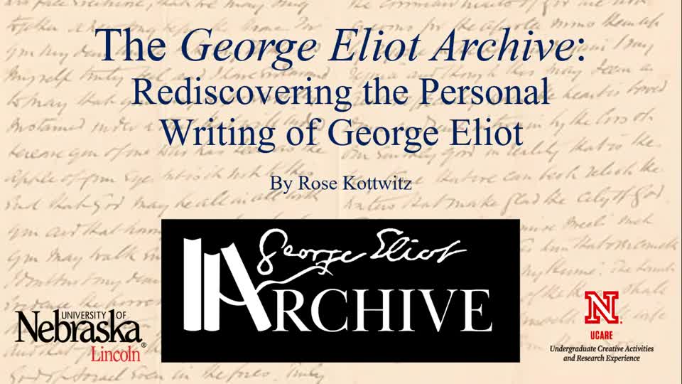 The George Eliot Archive: Rediscovering the Personal Writing of George Eliot