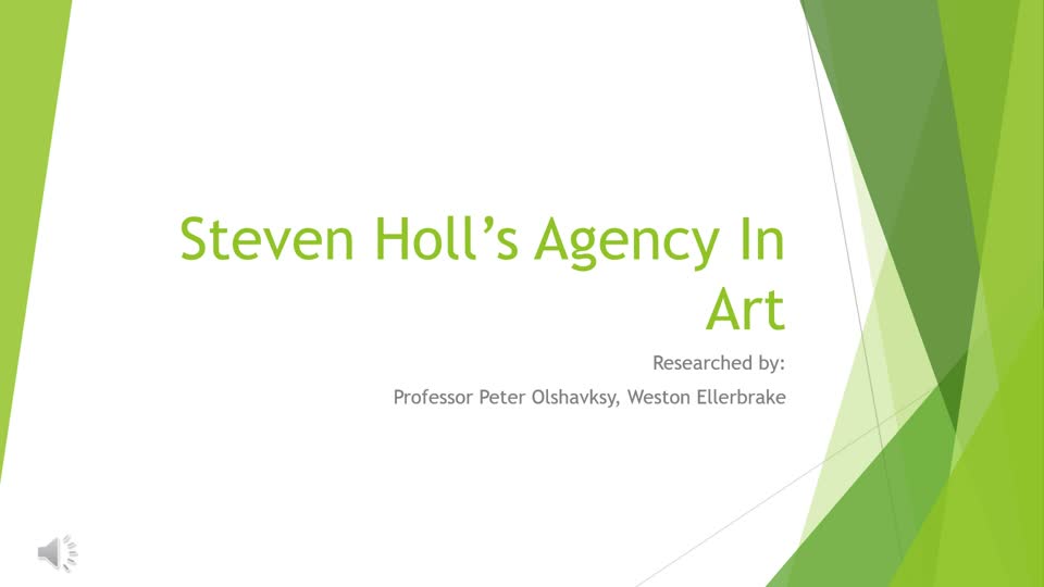 Steven Holl's Agency In Art
