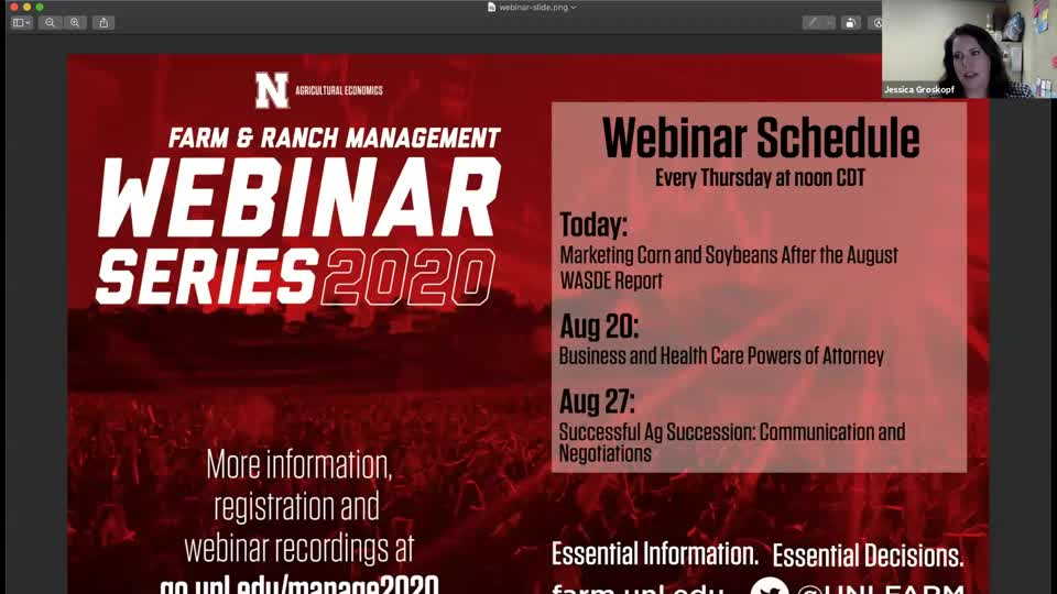 Webinar: Marketing Corn and Soybeans After the August WASDE Report