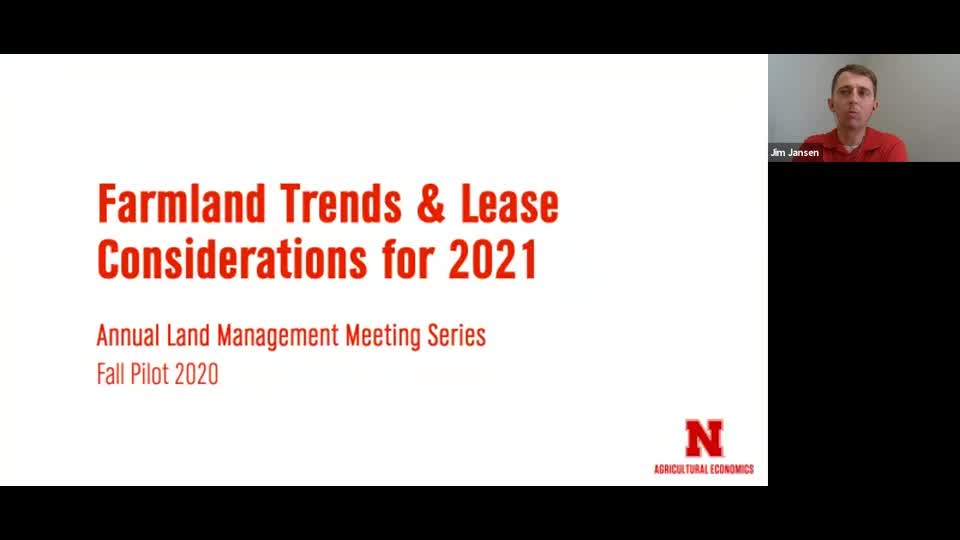 Webinar: Farmland Trends and Lease Considerations for 2021 (Sept. 10, 2020)
