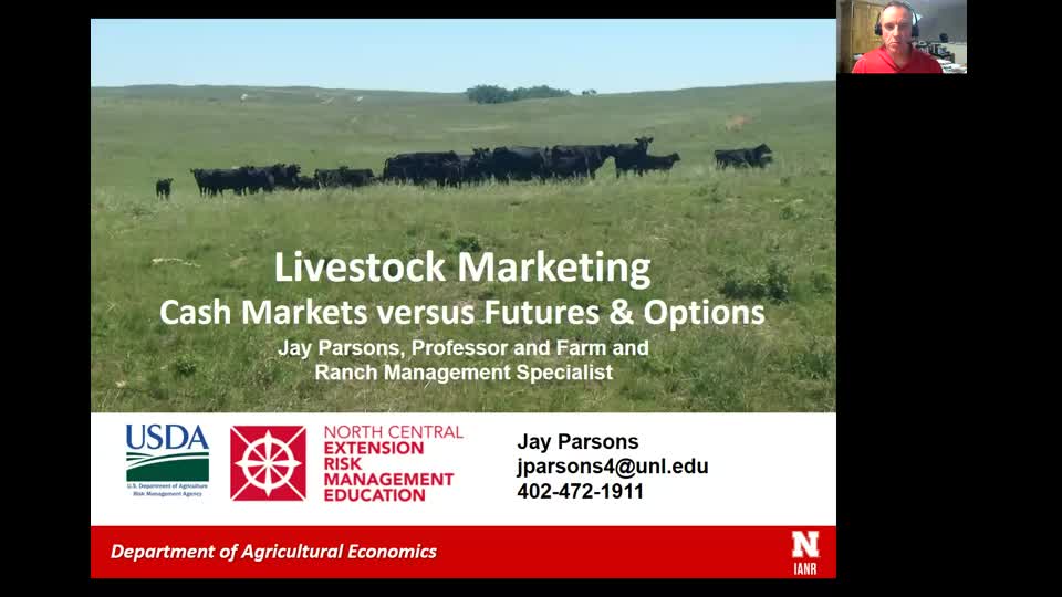 Livestock Marketing - Cash markets versus futures and options
